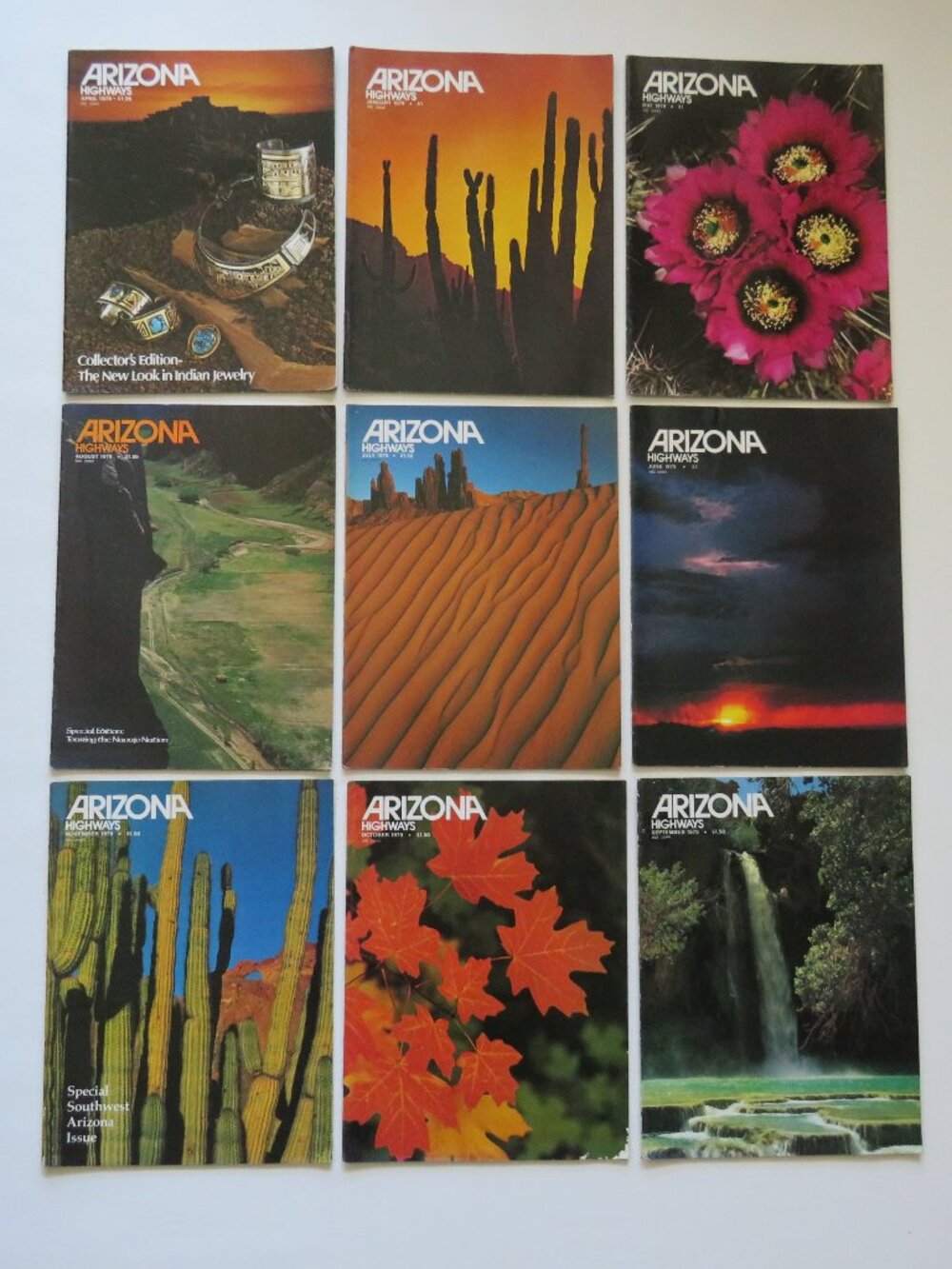Arizona Highways Vintage Magazines Set 1979 9 issues
